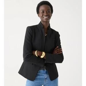 J. Crew Regent One-Button Black Blazer Minimalist Chic Capsule Women’s Size 4